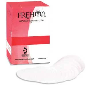 Paños de compresión de amalgama Prehma, hechos de algodón blanco fino y de tejido denso, 3".