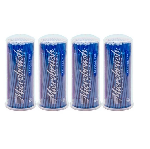 Serie de tubos Microbrush, regular, micro-aplicadores azules. 400 aplicadores, 4.