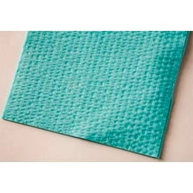 Batas para pacientes Tidi AZUL con relieve en ribete 13" x 18" papel de 3 capas/1 capa de polietileno 500/caja.