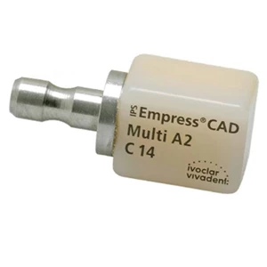 IPS Empress CAD CEREC Ivoclar Multi Block, Cor BL1 Tamanho C14, Pacote com 5 unidades IPS Empress CAD CEREC Ivoclar Multi Block, Cor BL1 Tamanho C14, Pacote com 5 unidades