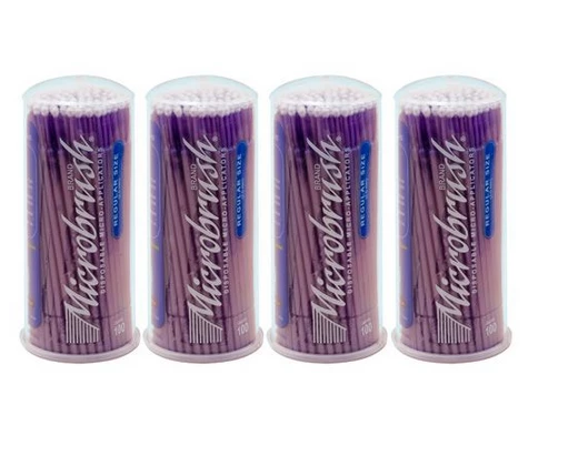 Serie de tubos Microbrush, aplicadores microregulares morados. 400 aplicadores, 4.