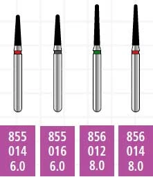 Alpen x1 FG #8567.016 Super Grob Körnung, Rundes Ende, Konisch, Einmal-Diamant.