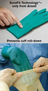 Guantes Quirúrgicos de Látex Encore Underglove: tamaño 8, estériles, sin polvo.