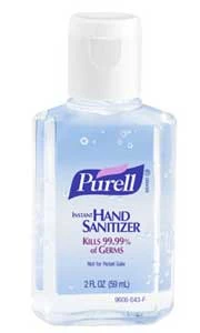 Purell desinfectante de manos instantáneo, botella personal de tamaño pequeño con tapa abatible.