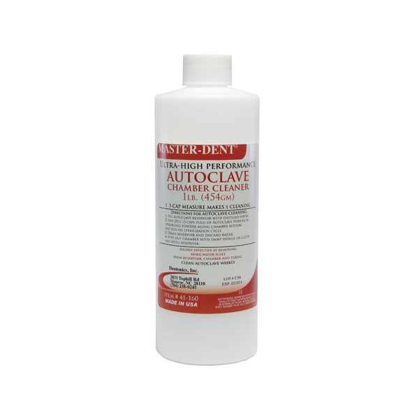 Master-Dent Autoclave Cleaner, Ultra-high performance powdered chamber cleaner Master-Dent Autoclave Cleaner, Ultra-high performance powdered chamber cleaner