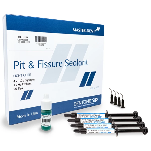 Kit de jeringas de sellador de fosas y fisuras Master-Dent, OPACO: 4 jeringas de 1.2 gramos.