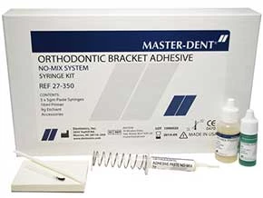 Kit de Adhesivo Ortodóntico Master-Dent No-Mix de Un Paso, Tamaño de Prueba de 3 Jeringas.