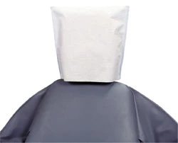 Cubiertas para reposacabezas de tejido/poliéster blanco de 10" x 10", marca de la casa, caja de 500 cubiertas.