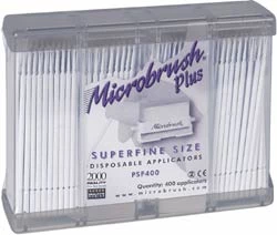 Microbrush Plus Super Fine Weiß 100/Stk. Spender-Serie, Mikro-Applikatoren