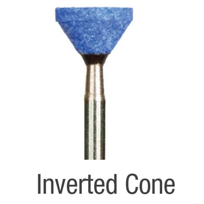 Puntas Montadas Keystone Blue, Cono Invertido, Para Acabado de Aleaciones de Cromo