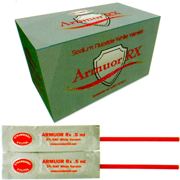 Armuor Rx White Varnish MINT Flavor 50/Bx. 5% Sodium Fluoride In-Office