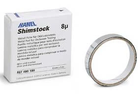 Hanel ShimStock Foil- 8 micrones, 5/16", sin recubrimiento de color, cuando los dientes están
