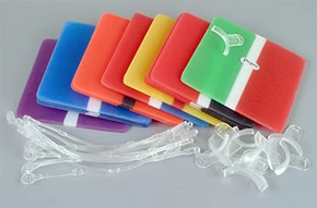 ProForm Tri-Color Mundschutz-Laminat - Rot/Weiß/Blau, 12/Stk. 5" x 5" .160"