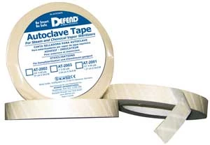 Cinta indicadora de esterilización autoclave de 1/2" x 60 yds. Para uso.