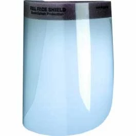 Protetor Facial Defend Half Face Shield 25/un. Se ajusta sobre óculos e máscaras faciais com ajuste regulável.