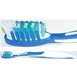 Cepillo de dientes para adultos iSmile, masajeador de encías de 38 mechones, cerdas suaves, ergonómico, 72 por caja.