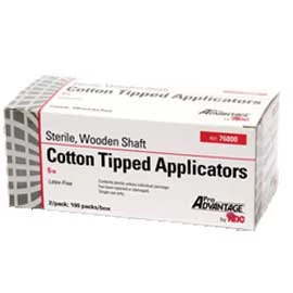 ProAdvantage applicatore sterile in cotone con asta in legno, 6" x 1/12", 1