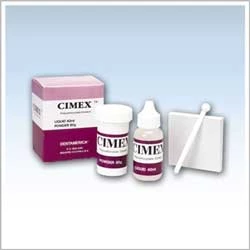 Kit de Cemento de Policarboxilato Cimex, contiene 60 g de polvo, 40 ml de líquido, mezcla.