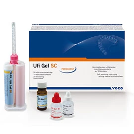 Kit Ufi Gel SC: Cartucho de 50 ml, Adhesivo de 10 ml, Base de Glaseado de 10 ml, Glaseado.