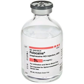 Inyección de Polocaine Mepivacaína HCl 1% Vial MD 50 mL