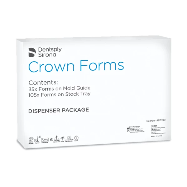 Crown Forms Assorted Clear Dispenser Package - 35 Forms on Mold Guide, 105 Forms on Stock Tray Crown Forms Assorted Clear Dispenser Package - 35 Forms on Mold Guide, 105 Forms on Stock Tray