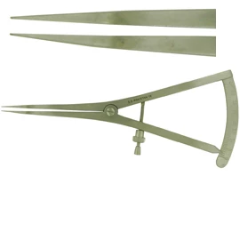 ProDent USA Calibrador de Implante Dental Castroviejo Largo, Pico Angulado 6", Fácil de Leer
