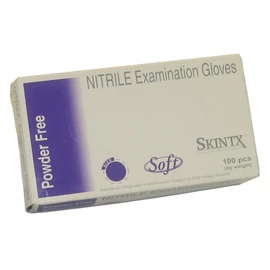 SkinTx Nitrile Exam gloves: X-Small, Non-Sterile, Powder-Free, Textured, Soft &