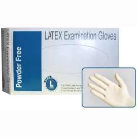 SkinTx FIT Latex Exam Gloves: Medium, White, Non-Sterile, Powder-Free, Textured