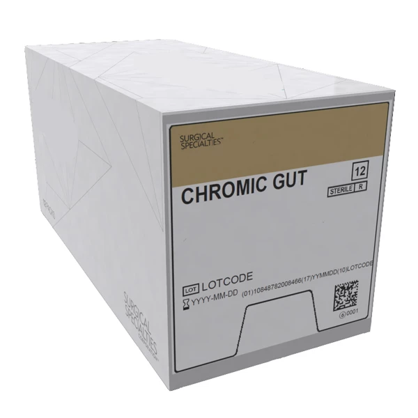 House Brand 4/0, 27" Chromic Gut Suture with C-6 Reverse-cutting 19mm Needle