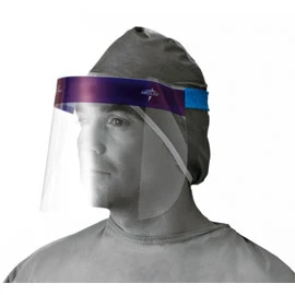 Medline Full Face Shields 96/Cs. Disposable, anti-fog, optically clear