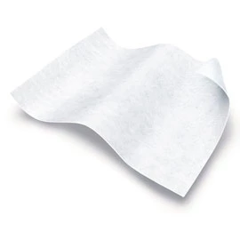 Toallitas Secas Ultra Suaves Medline 10" x 13" 50/Paquete. Desechables y blancas.