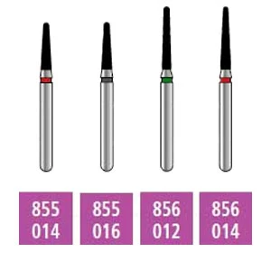 House Brand FG 856-014 Coarse, Round End Taper, Single Use Diamond Bur, 10/Pk