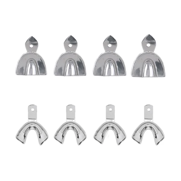 Rim-Lock zahnloser solider Metall-Abdrucklöffel, assortiert, 8 Stück/Paket