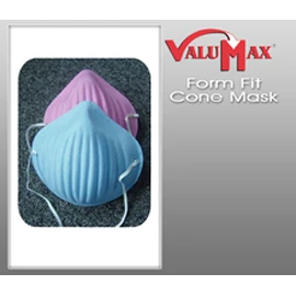 Mascarilla con forma moldeada en cono - AZUL CIELO, excelente filtración, resistente a fluidos.