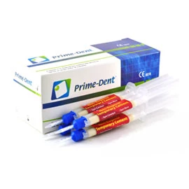 Kit de Automix de Cemento Temporal Prime-Dent Sin Eugenol, 4 Jeringas. Empaque: (4)