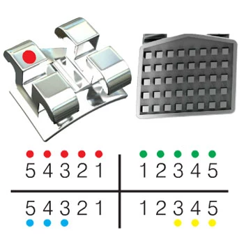 TOL 3B Kieferorthopädie Brackets - Mini, MIM Monoblock, Roth 0,018" (Haken an 3)