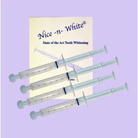 Gel blanqueador de peróxido de carbamida al 16% Nice-n-White - Paquete para pacientes. Muy eficaz.