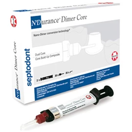Materiale di ricostruzione NʼDurance Dimer Core Direct, tonalità naturale, polimerizzazione duale.