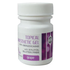 Gel anestésico tópico ADS - UVA, frasco de 1 oz. Benzocaína 20%, de acción rápida.