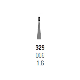 House Brand FG #329 Pear shaped Carbide Bur, Package of 10