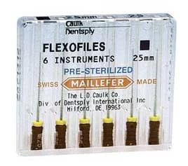 FlexoFile FlexoFiles #15, 20, 25, 30, 35, 40 stainless steel, 25 mm, box of 6
