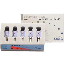 Bloque MO IPS e.max CAD CEREC Ivoclar, Sombra 1 Tamaño A14(S) 5/Ud.