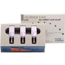 Bloques IPS e.max CAD LT, Tamaño B32 Sombra A2 3/Paq. Para odontología CAD/CAM.