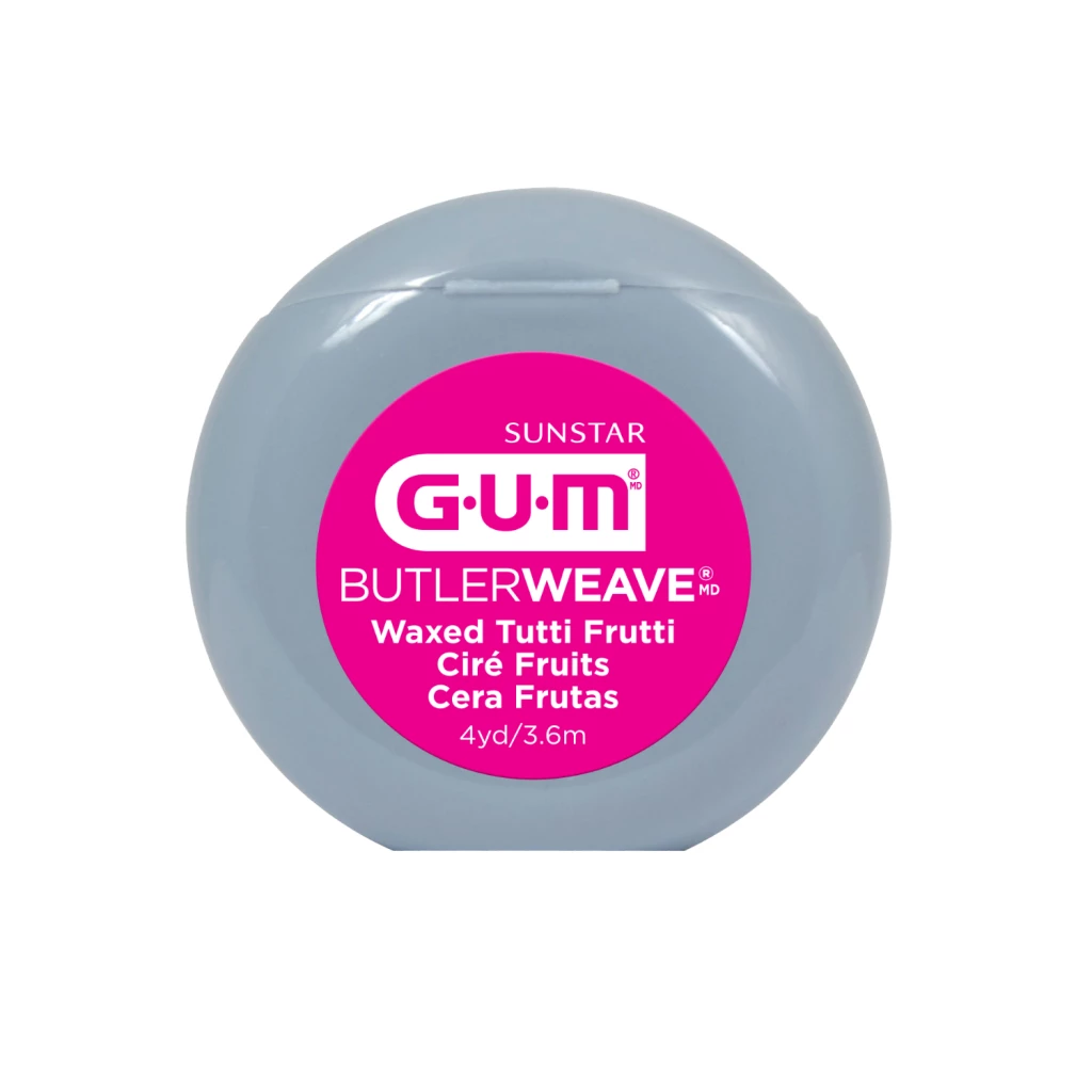 Hilo dental encerado GUM ButlerWeave Tutti-Frutti 4 yd 144/Box
