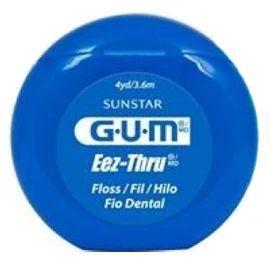 Filo interdentale GUM Eez-Thru semplice 4 yd 144/Scatola. Realizzato in un materiale speciale PTFE.