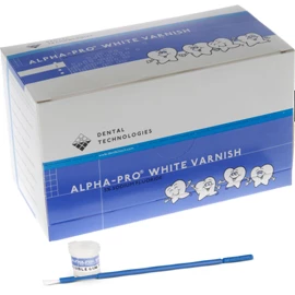 Alpha-Pro White Varnish, 5% Sodium Fluoride kit, Strawberry Flavor. Varnish