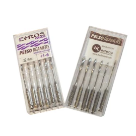 Ehros Endo #5, limas Peeso de 32 mm 6/Paq. Acero inoxidable