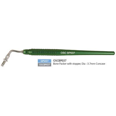 Empacador de hueso Osung con tapón, diámetro: 3.7 mm cóncavo.