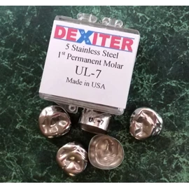 Corona de acero inoxidable para cúspide superior Dexiter #3, forma 5/paquete.