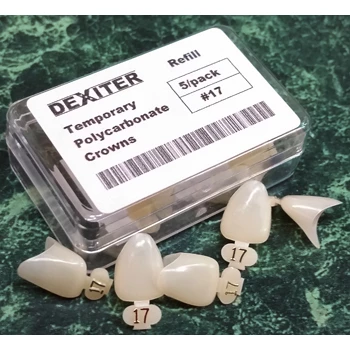 Dental Polycarbonate Temporary Crowns - 5 Pieces, Size #27 - Made In Sweden